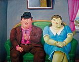 Fernando Botero Famous Paintings - Man And Woman